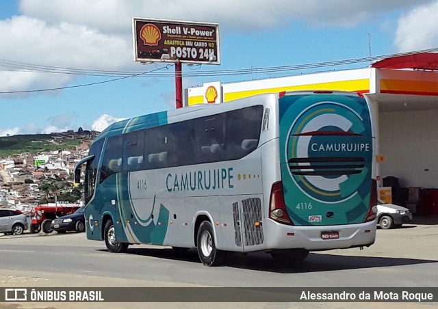 Auto Viação Camurujipe 4116 na cidade de Jaguaquara, Bahia, Brasil, por Alessandro da Mota Roque. ID da foto: 12086782.