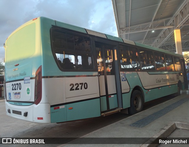 UTB - União Transporte Brasília 2270 na cidade de Gama, Distrito Federal, Brasil, por Roger Michel. ID da foto: 12086557.