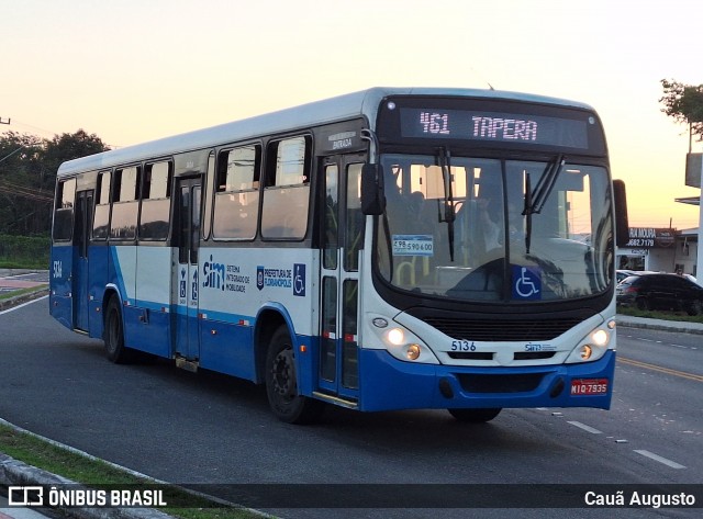 Insular Transportes Coletivos 5136 na cidade de Florianópolis, Santa Catarina, Brasil, por Cauã Augusto. ID da foto: 12085510.