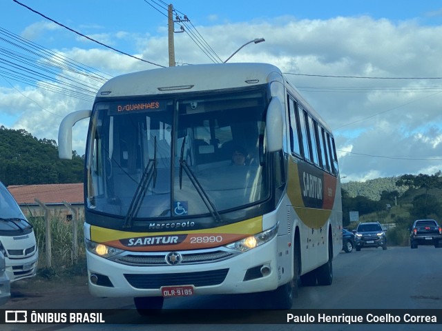 Saritur - Santa Rita Transporte Urbano e Rodoviário 28990 na cidade de São João Evangelista, Minas Gerais, Brasil, por Paulo Henrique Coelho Correa. ID da foto: 12085646.