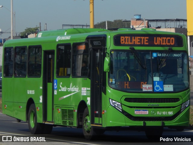 Transportes Santo Antônio RJ 161.195 na cidade de Duque de Caxias, Rio de Janeiro, Brasil, por Pedro Vinicius. ID da foto: 12085911.