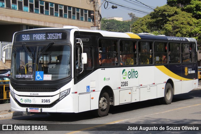 Viação Elite 2385 na cidade de Volta Redonda, Rio de Janeiro, Brasil, por José Augusto de Souza Oliveira. ID da foto: 12086708.