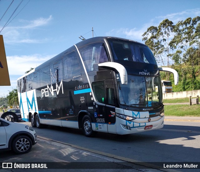 Empresa de Ônibus Nossa Senhora da Penha 58006 na cidade de Cajati, São Paulo, Brasil, por Leandro Muller. ID da foto: 12085253.