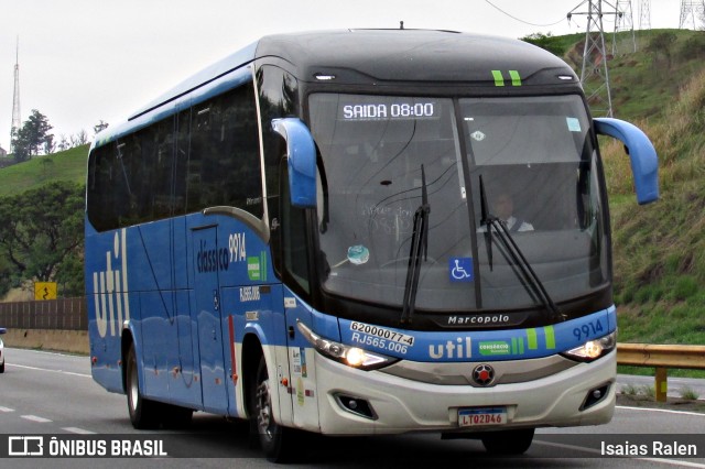 UTIL - União Transporte Interestadual de Luxo 9914 na cidade de Aparecida, São Paulo, Brasil, por Isaias Ralen. ID da foto: 12086608.