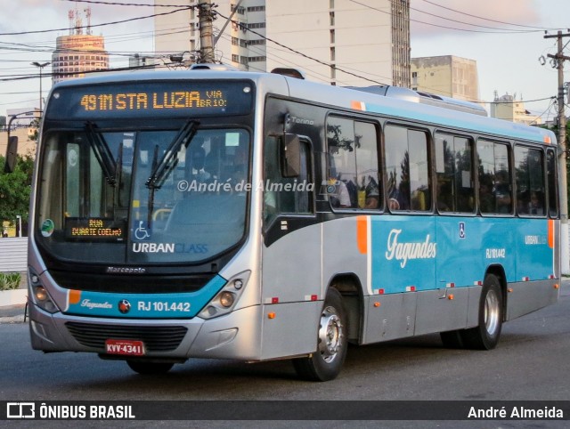 Auto Ônibus Fagundes RJ 101.442 na cidade de Niterói, Rio de Janeiro, Brasil, por André Almeida. ID da foto: 12085150.