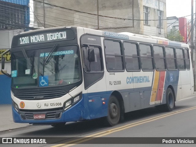 Empresa de Transportes Continental RJ 125.008 na cidade de Nova Iguaçu, Rio de Janeiro, Brasil, por Pedro Vinicius. ID da foto: 12085678.