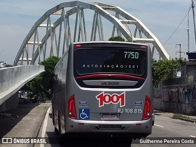 Auto Viação 1001 RJ 108.815 na cidade de Rio de Janeiro, Rio de Janeiro, Brasil, por Guilherme Pereira Costa. ID da foto: 12086957.