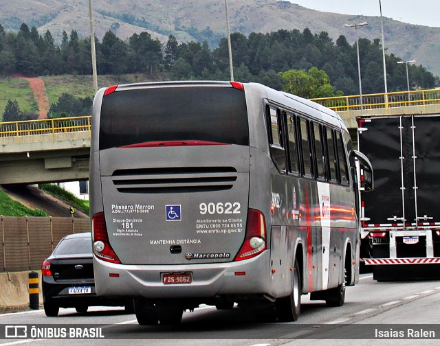 Empresa de Ônibus Pássaro Marron 90622 na cidade de Aparecida, São Paulo, Brasil, por Isaias Ralen. ID da foto: 12086586.