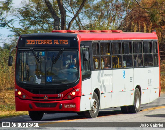 TUSMIL - Transporte Urbano São Miguel 591 na cidade de Juiz de Fora, Minas Gerais, Brasil, por João Gabriel. ID da foto: 12085878.