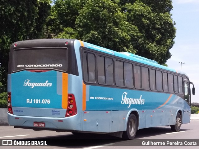 Auto Ônibus Fagundes RJ 101.076 na cidade de Rio de Janeiro, Rio de Janeiro, Brasil, por Guilherme Pereira Costa. ID da foto: 12085079.