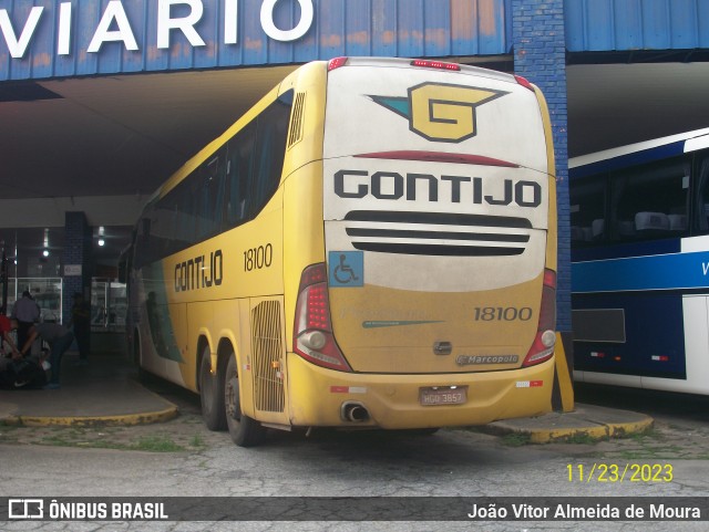 Empresa Gontijo de Transportes 18100 na cidade de Pouso Alegre, Minas Gerais, Brasil, por João Vitor Almeida de Moura. ID da foto: 12085639.