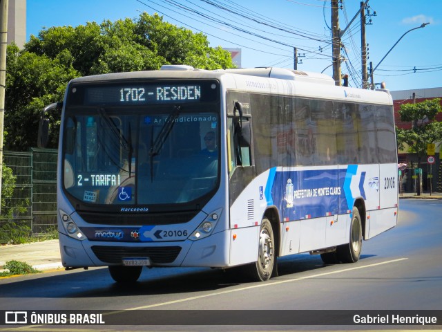 Solaris Transportes 20106 na cidade de Montes Claros, Minas Gerais, Brasil, por Gabriel Henrique. ID da foto: 12085261.