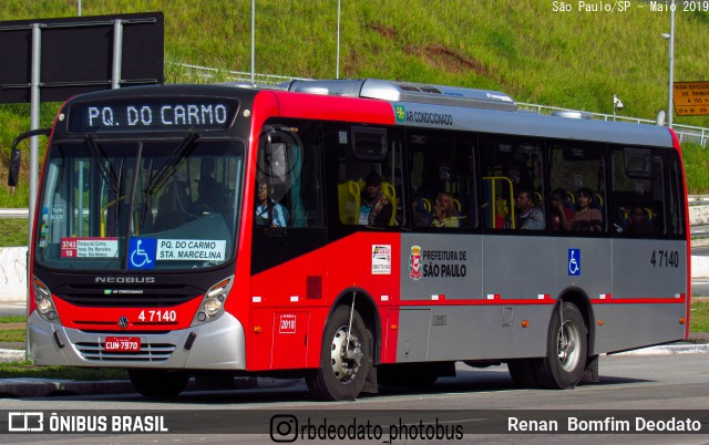 Pêssego Transportes 4 7140 na cidade de São Paulo, São Paulo, Brasil, por Renan  Bomfim Deodato. ID da foto: 12086497.