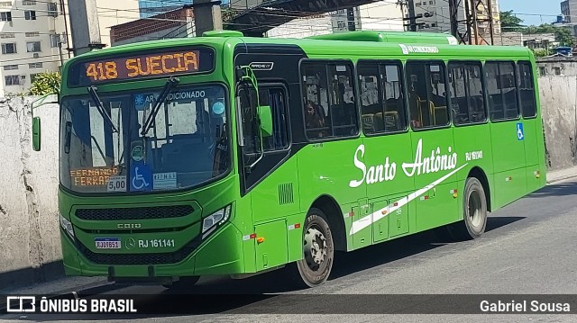 Transportes Santo Antônio RJ 161.141 na cidade de Duque de Caxias, Rio de Janeiro, Brasil, por Gabriel Sousa. ID da foto: 12086105.