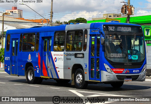Radial Transporte Coletivo 41.671 na cidade de São Paulo, São Paulo, Brasil, por Renan  Bomfim Deodato. ID da foto: 12086496.