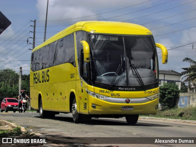 Expresso Real Bus 0247 na cidade de João Pessoa, Paraíba, Brasil, por Alexandre Dumas. ID da foto: 12086796.