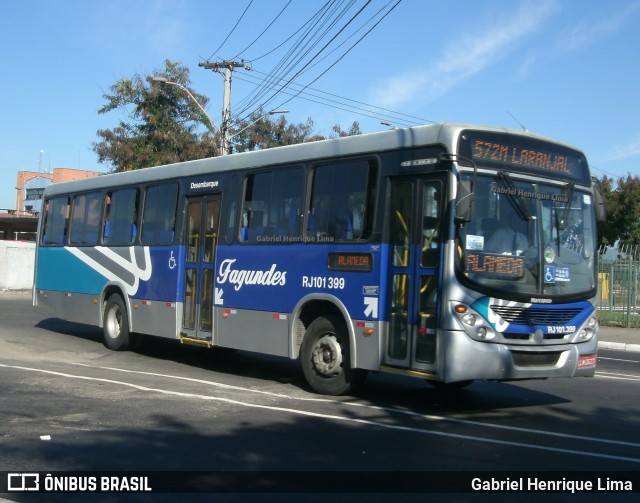 Auto Ônibus Fagundes RJ 101.399 na cidade de Niterói, Rio de Janeiro, Brasil, por Gabriel Henrique Lima. ID da foto: 12085707.