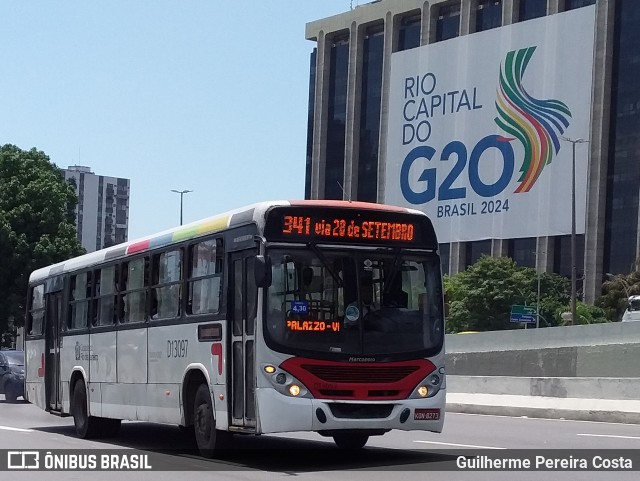 Transportes Barra D13097 na cidade de Rio de Janeiro, Rio de Janeiro, Brasil, por Guilherme Pereira Costa. ID da foto: 12085086.
