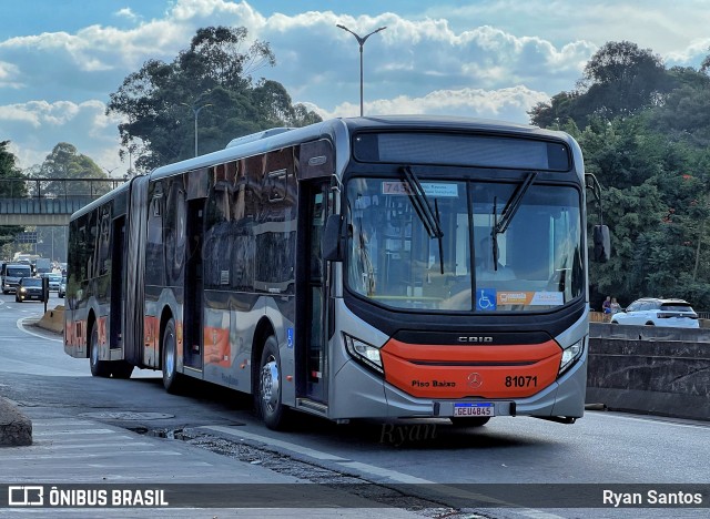 TRANSPPASS - Transporte de Passageiros 8 1071 na cidade de São Paulo, São Paulo, Brasil, por Ryan Santos. ID da foto: 12085075.