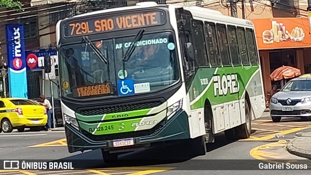 Transportes Flores RJ 128.245 na cidade de Rio de Janeiro, Rio de Janeiro, Brasil, por Gabriel Sousa. ID da foto: 12086355.