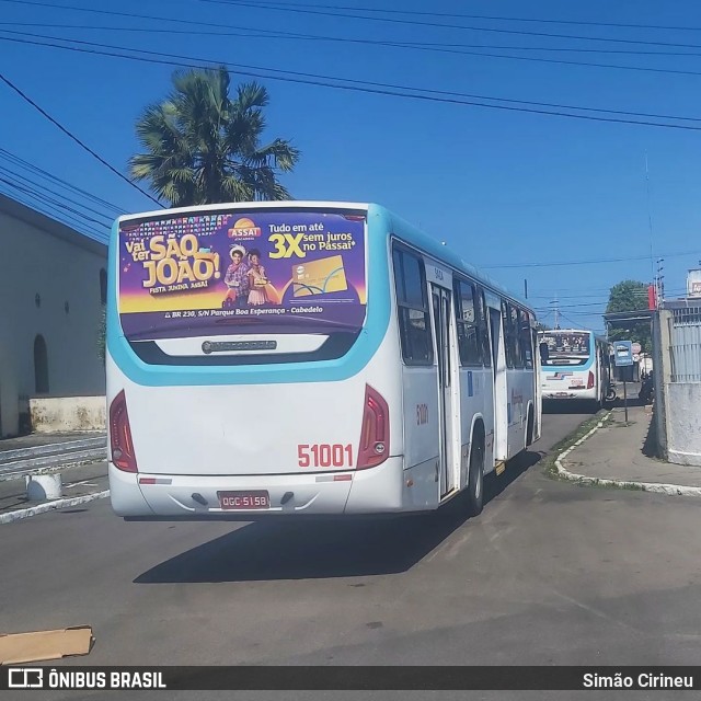 Reunidas Transportes >  Transnacional Metropolitano 51001 na cidade de Cabedelo, Paraíba, Brasil, por Simão Cirineu. ID da foto: 12085990.