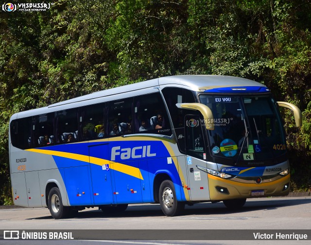 Fácil Transportes e Turismo 4028 na cidade de Petrópolis, Rio de Janeiro, Brasil, por Victor Henrique. ID da foto: 12086233.