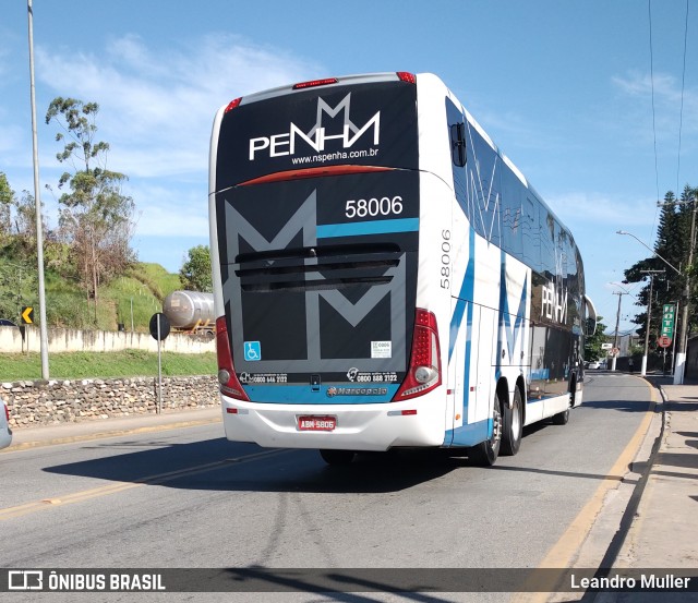 Empresa de Ônibus Nossa Senhora da Penha 58006 na cidade de Cajati, São Paulo, Brasil, por Leandro Muller. ID da foto: 12085255.