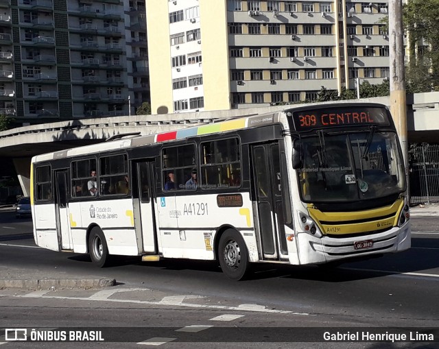 Real Auto Ônibus A41291 na cidade de Rio de Janeiro, Rio de Janeiro, Brasil, por Gabriel Henrique Lima. ID da foto: 12085755.