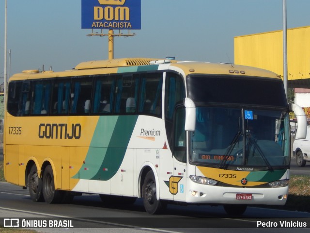 Empresa Gontijo de Transportes 17335 na cidade de Duque de Caxias, Rio de Janeiro, Brasil, por Pedro Vinicius. ID da foto: 12085810.