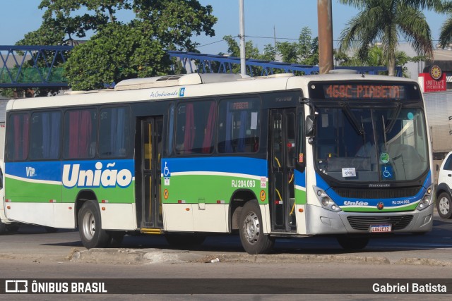 Viação União RJ 204.093 na cidade de Duque de Caxias, Rio de Janeiro, Brasil, por Gabriel Batista. ID da foto: 12087877.