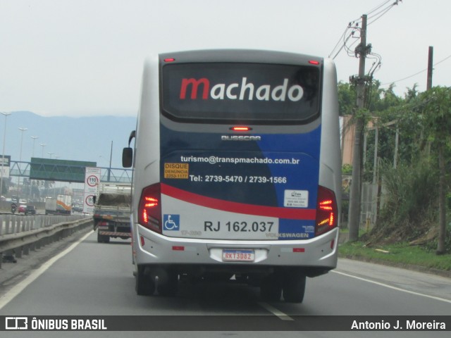Transportes Machado RJ 162.037 na cidade de Duque de Caxias, Rio de Janeiro, Brasil, por Antonio J. Moreira. ID da foto: 12088863.