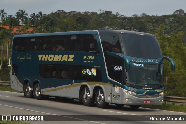 Transportes Thomaz 1401 na cidade de Santa Isabel, São Paulo, Brasil, por George Miranda. ID da foto: 12088379.