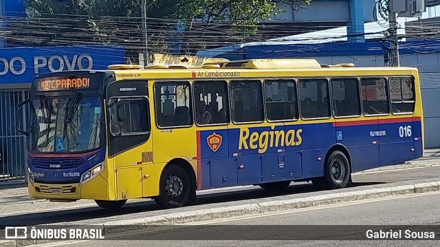 Auto Viação Reginas RJ 110.016 na cidade de Duque de Caxias, Rio de Janeiro, Brasil, por Gabriel Sousa. ID da foto: 12088597.