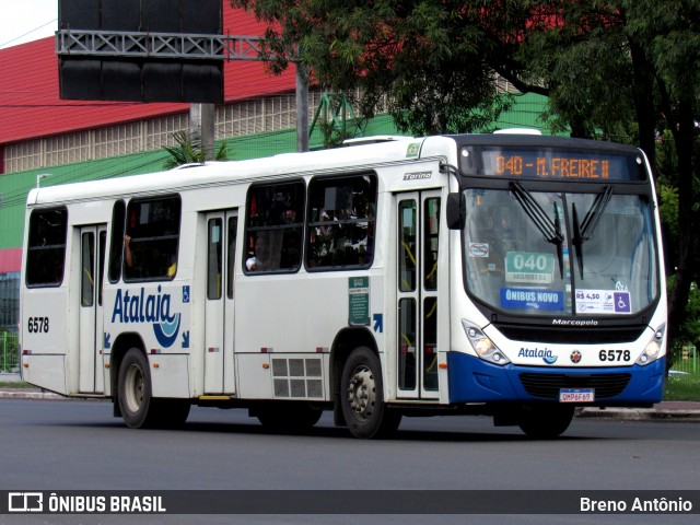 Viação Atalaia Transportes 6578 na cidade de Aracaju, Sergipe, Brasil, por Breno Antônio. ID da foto: 12088901.