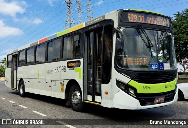 Caprichosa Auto Ônibus B27098 na cidade de Rio de Janeiro, Rio de Janeiro, Brasil, por Bruno Mendonça. ID da foto: 12087537.