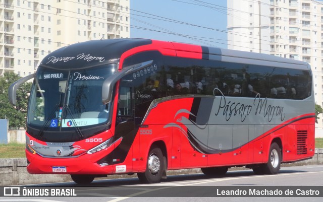 Empresa de Ônibus Pássaro Marron 5505 na cidade de São José dos Campos, São Paulo, Brasil, por Leandro Machado de Castro. ID da foto: 12087555.