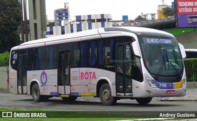 Rota Transportes Rodoviários 7105 na cidade de Itabuna, Bahia, Brasil, por Andrey Gustavo. ID da foto: 12088804.