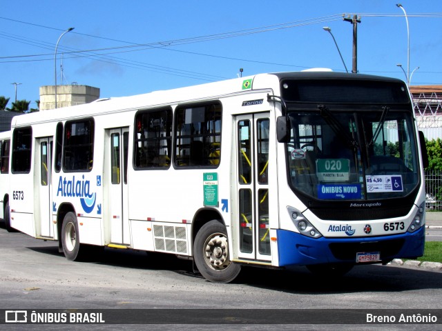 Viação Atalaia Transportes 6573 na cidade de Aracaju, Sergipe, Brasil, por Breno Antônio. ID da foto: 12088908.