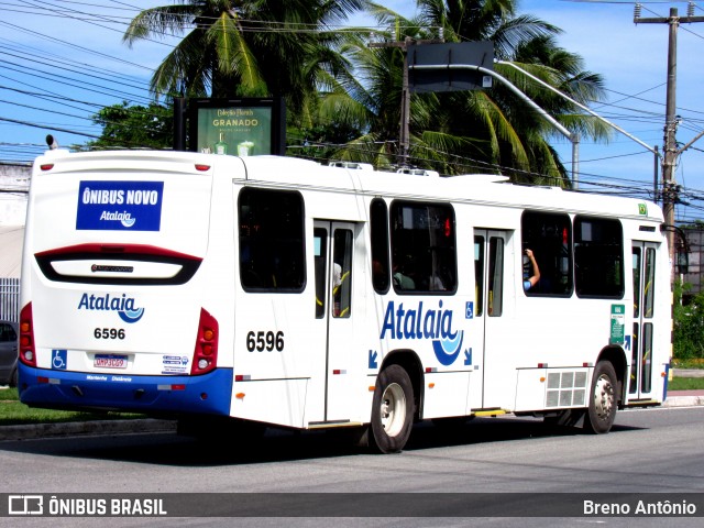 Viação Atalaia Transportes 6596 na cidade de Aracaju, Sergipe, Brasil, por Breno Antônio. ID da foto: 12088877.
