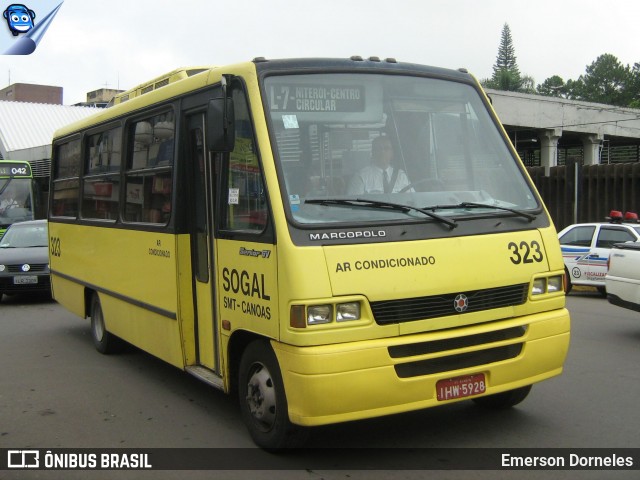 SOGAL - Sociedade de Ônibus Gaúcha Ltda. 323 na cidade de Canoas, Rio Grande do Sul, Brasil, por Emerson Dorneles. ID da foto: 12087506.
