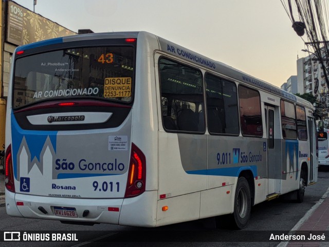 Rosana Transporte e Turismo 9.011 na cidade de São Gonçalo, Rio de Janeiro, Brasil, por Anderson José. ID da foto: 12087268.