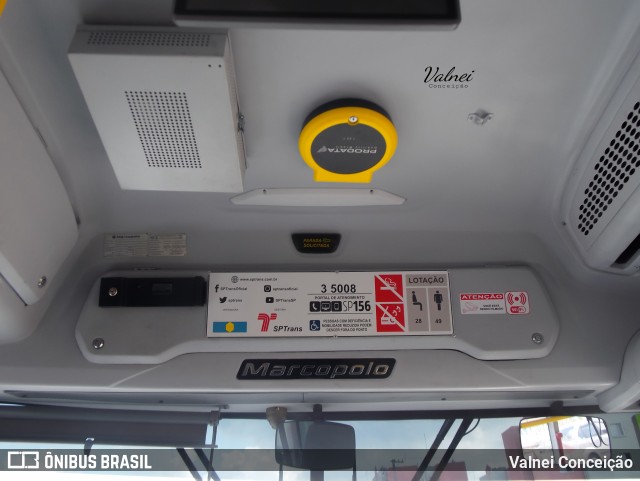 Upbus Qualidade em Transportes 3 5008 na cidade de São Paulo, São Paulo, Brasil, por Valnei Conceição. ID da foto: 12088197.