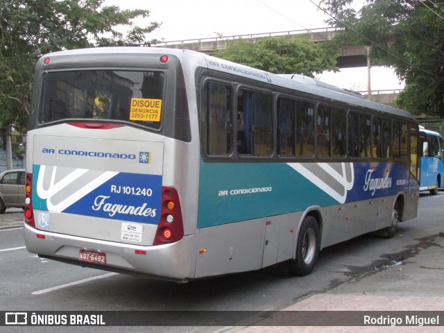 Auto Ônibus Fagundes RJ 101.240 na cidade de Rio de Janeiro, Rio de Janeiro, Brasil, por Rodrigo Miguel. ID da foto: 12087828.