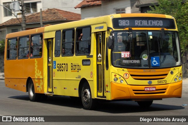 Auto Viação Bangu D58570 na cidade de Rio de Janeiro, Rio de Janeiro, Brasil, por Diego Almeida Araujo. ID da foto: 12088097.