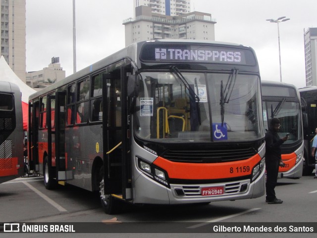 TRANSPPASS - Transporte de Passageiros 8 1159 na cidade de Barueri, São Paulo, Brasil, por Gilberto Mendes dos Santos. ID da foto: 12087138.