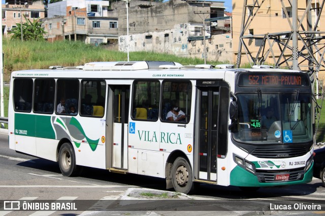 Viação Vila Rica RJ 206.032 na cidade de Nova Iguaçu, Rio de Janeiro, Brasil, por Lucas Oliveira. ID da foto: 12087661.