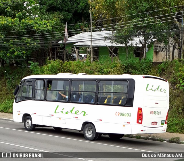 Auto Ônibus Líder 0908003 na cidade de Manaus, Amazonas, Brasil, por Bus de Manaus AM. ID da foto: 12088208.