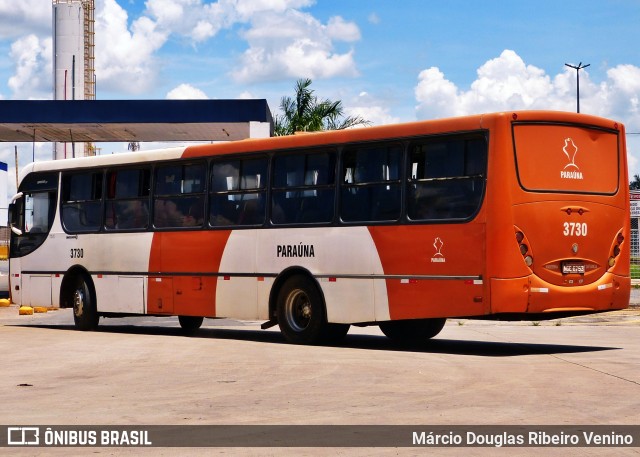 Viação Paraúna 3730 na cidade de Goiânia, Goiás, Brasil, por Márcio Douglas Ribeiro Venino. ID da foto: 12088143.