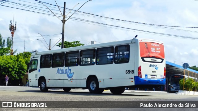 Viação Atalaia Transportes 6518 na cidade de Aracaju, Sergipe, Brasil, por Paulo Alexandre da Silva. ID da foto: 12088511.