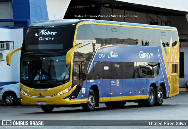 Nobre Transporte Turismo 2304 na cidade de Goiânia, Goiás, Brasil, por Thales Pires Silva. ID da foto: 12088114.
